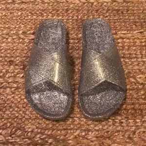 J. Crew Shoes - J. Crew Glitter Pool Slides J. Crew Shoes - J. Crew Glitter Pool Slides